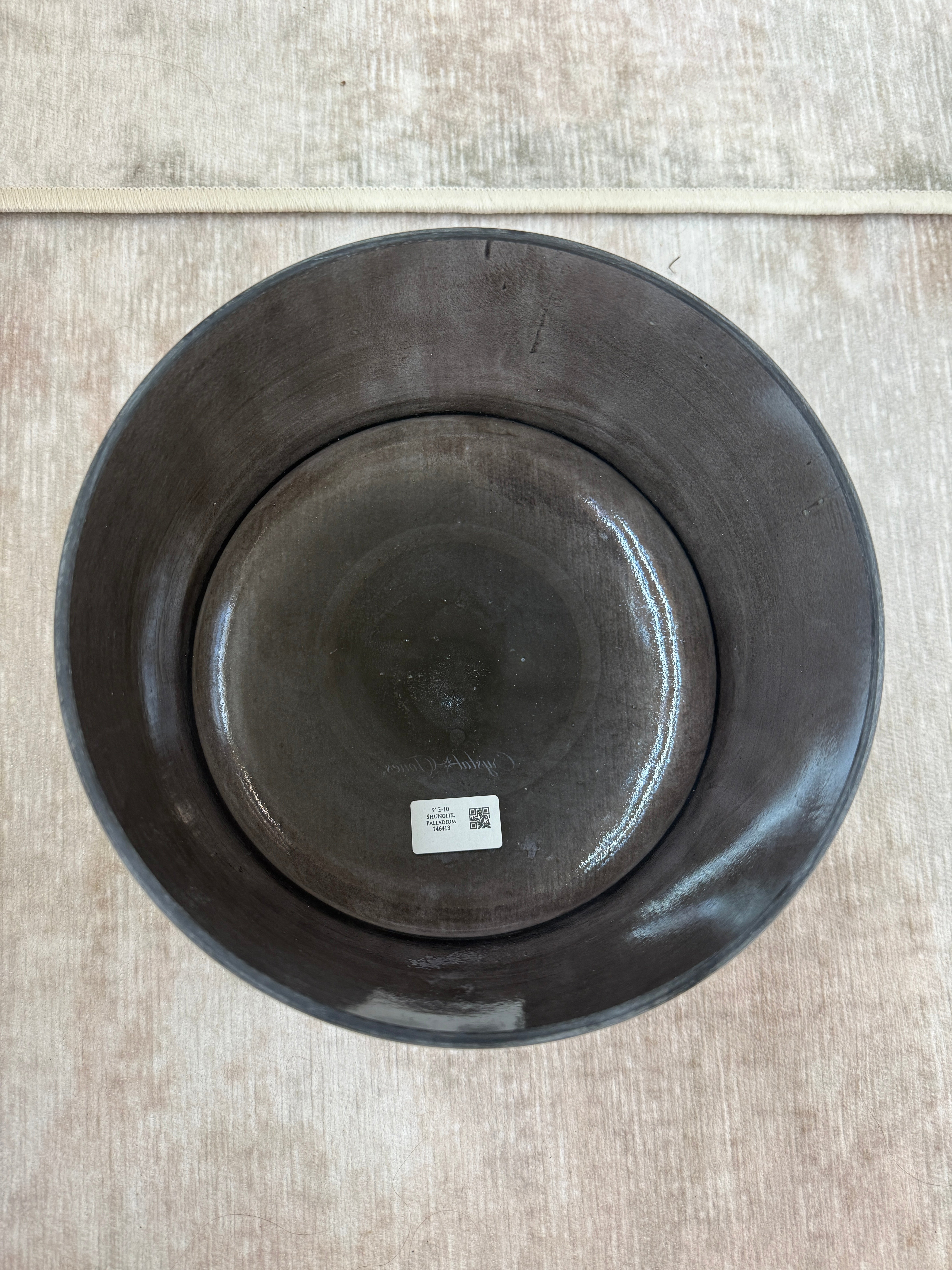9" E-10 Shungite, Palladium 146413 Crystal Tones® Alchemy Singing Bowl