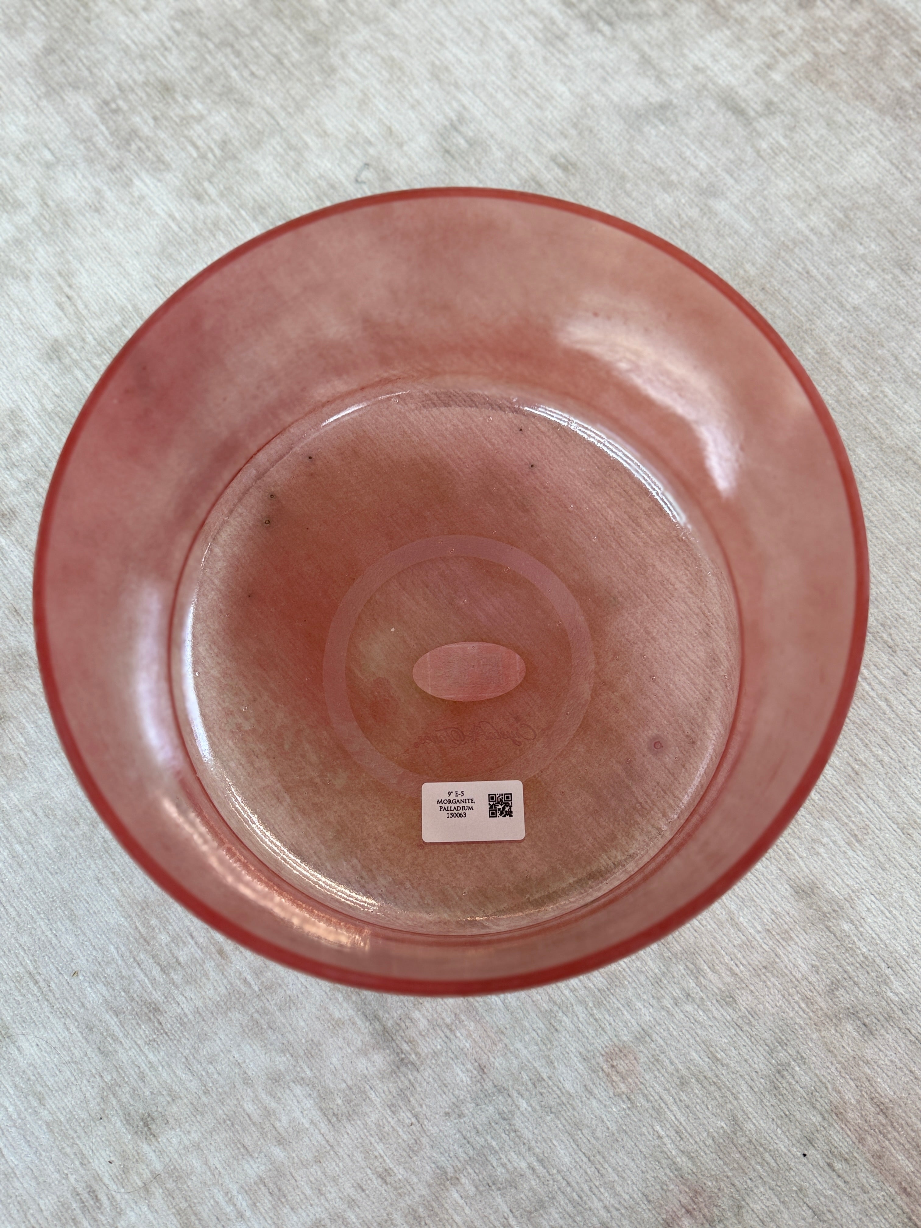 9" E-5 Morganite, Palladium 150063 Crystal Tones® Alchemy Singing Bowl
