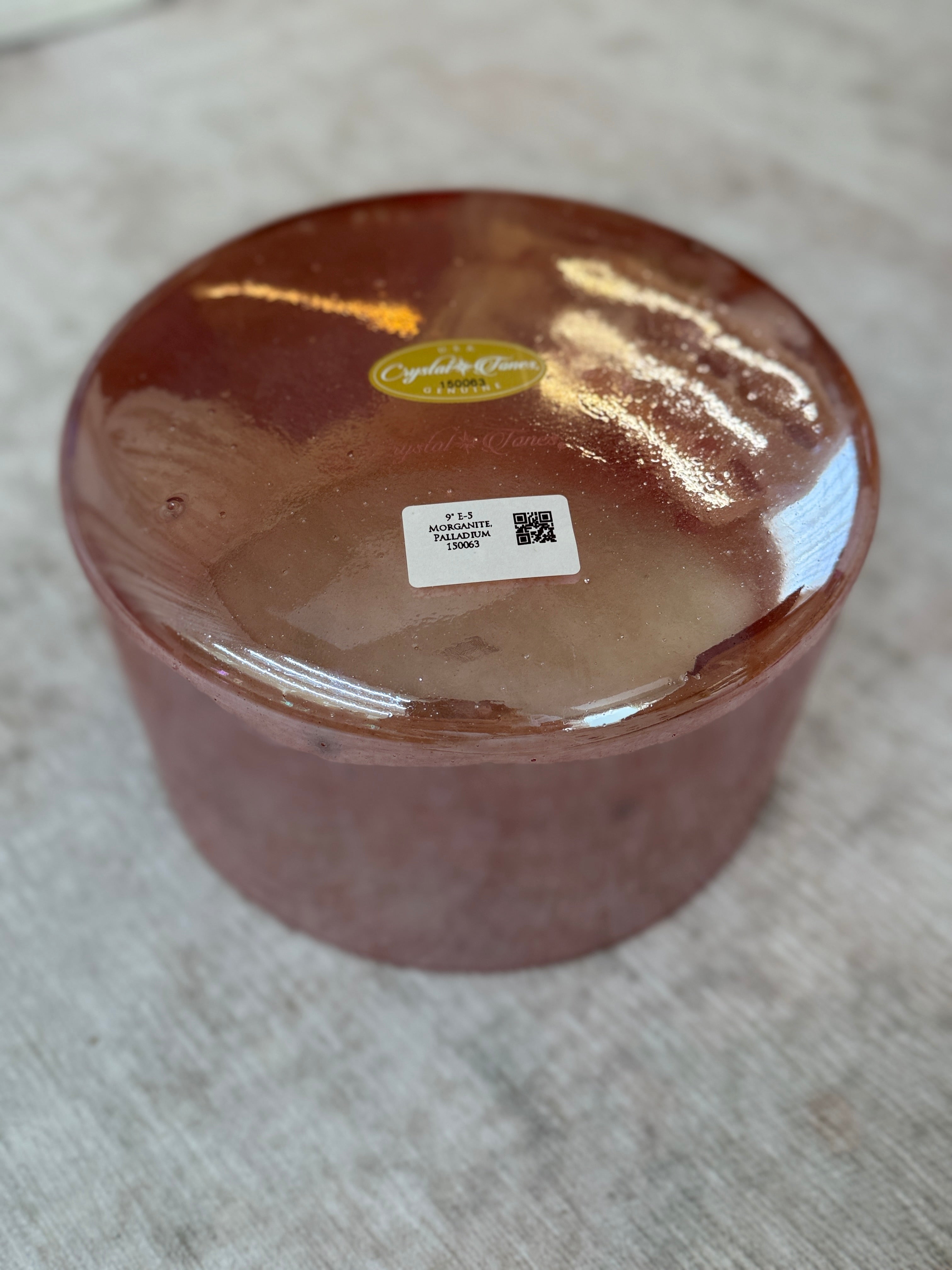 9" E-5 Morganite, Palladium 150063 Crystal Tones® Alchemy Singing Bowl