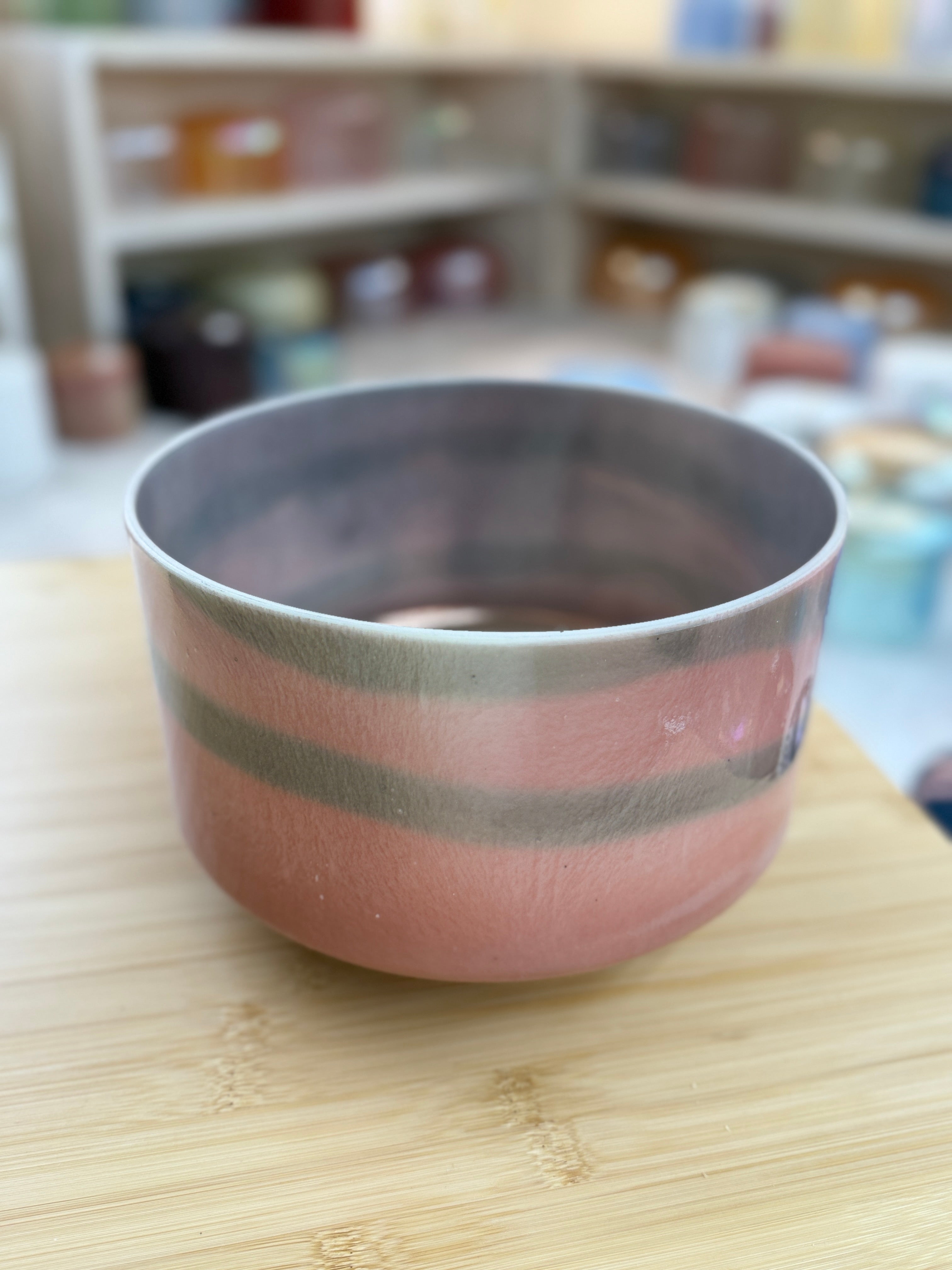 9" E+5 Tiger's Eye, Tibetan Quartz Copper 147080 Crystal Tones® Alchemy Singing Bowl