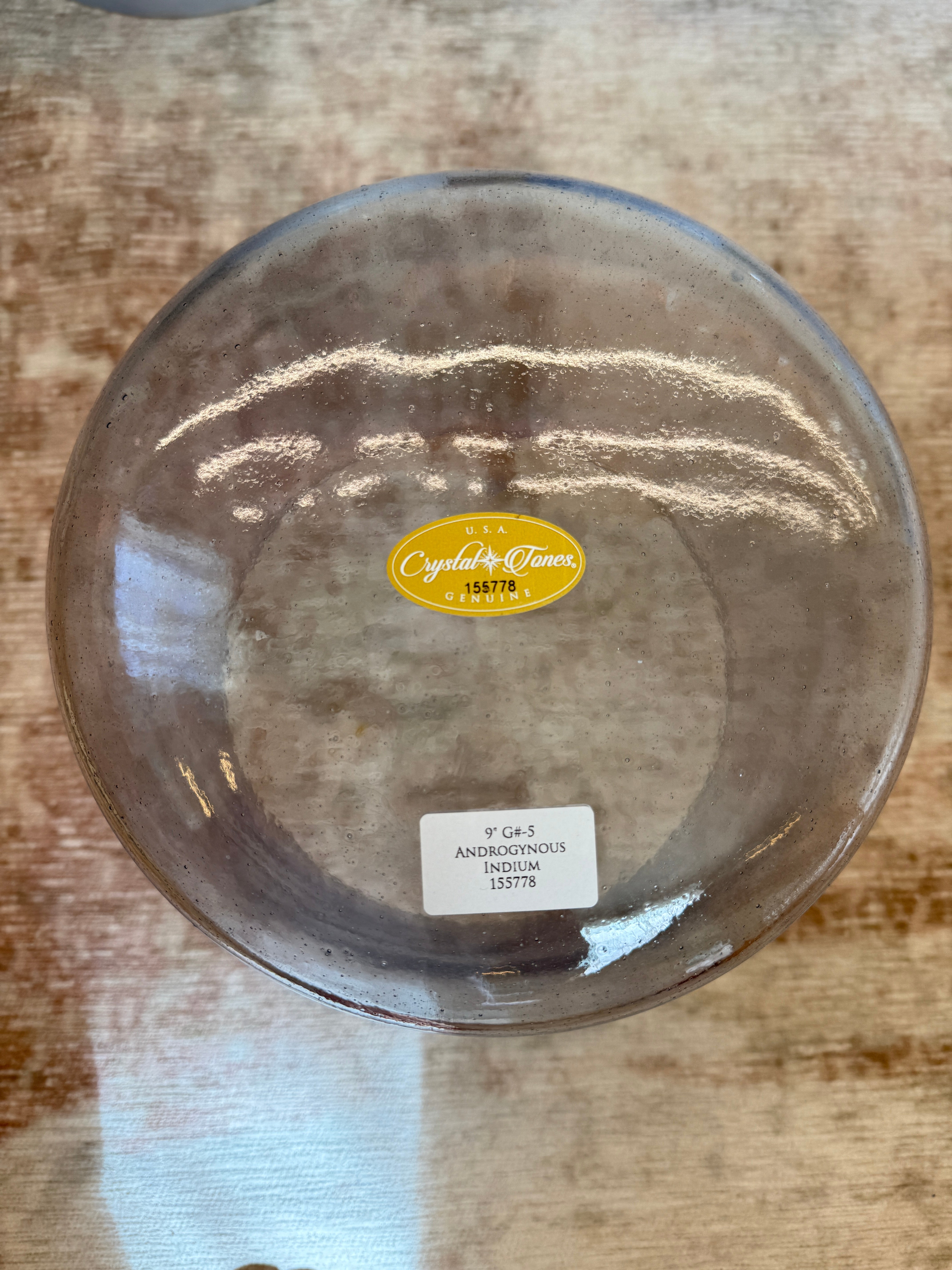 9" G#-5 Androgynous Indium 155778 Crystal Tones® Alchemy Singing Bowl