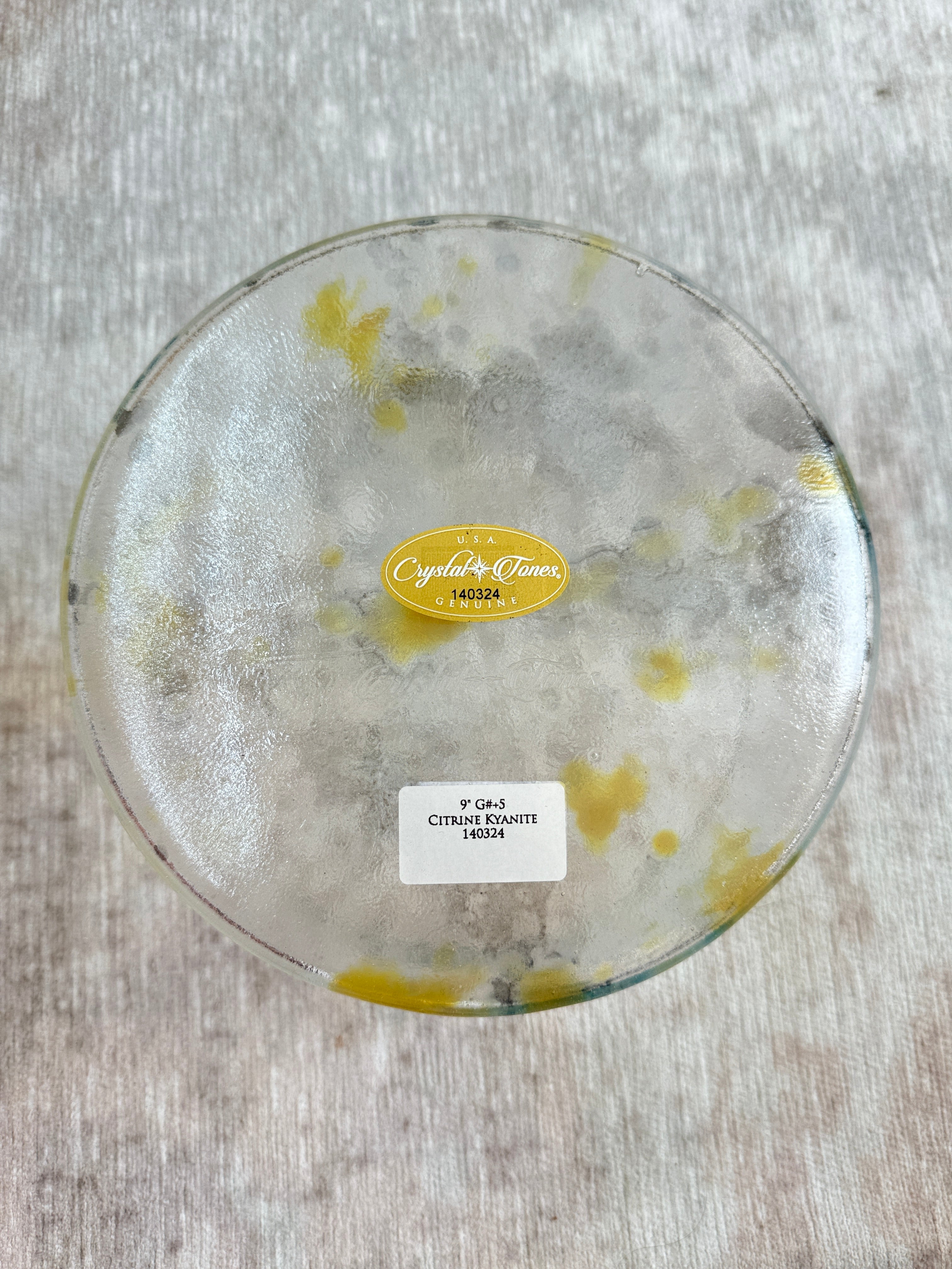 9" G#+5 Citrine, Kyanite 140324 Crystal Tones® Alchemy Singing Bowl