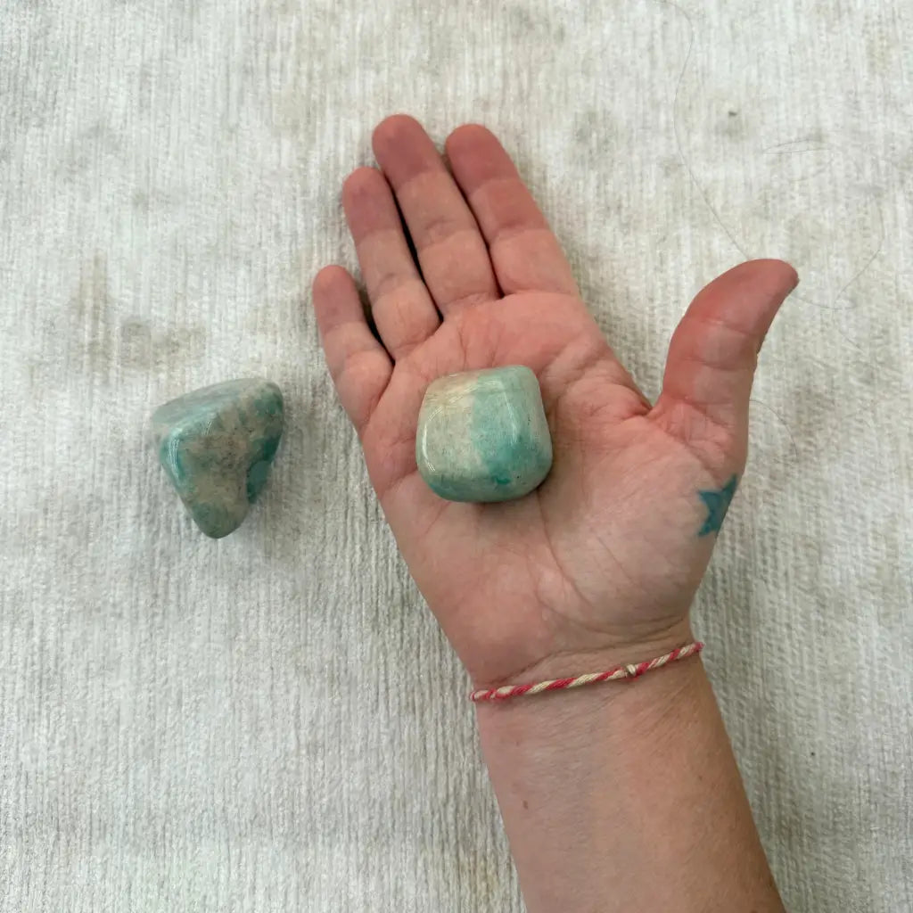 Amazonita / Amazonite Small Therapy Stones - Pack de 2