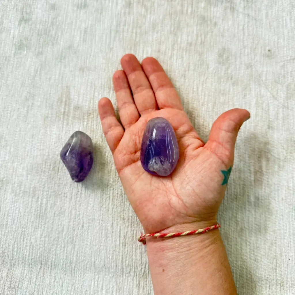 Amatista / Amethyst Small Therapy Stones - Pack of 2