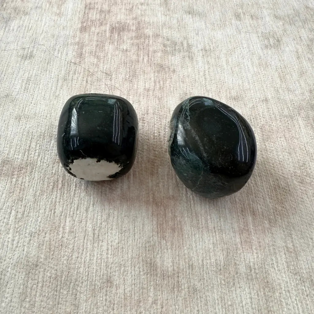 Piedra de Sangre / Bloodstone Large Therapy Stones - Pack of 2