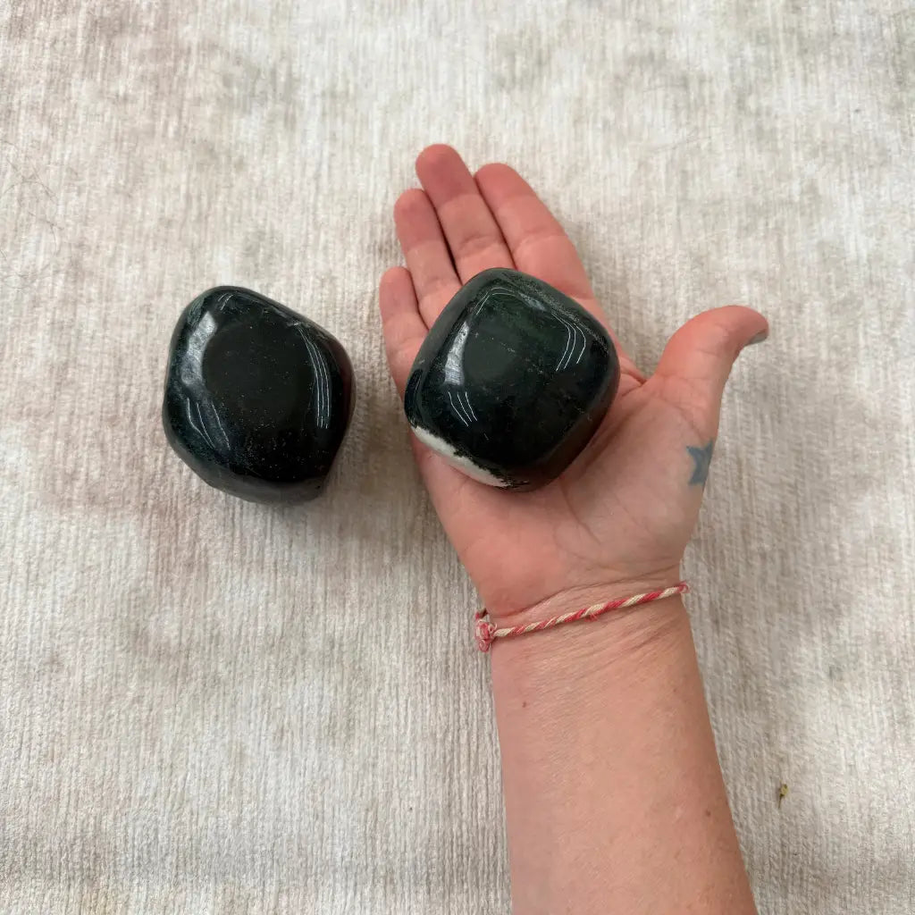 Piedra de Sangre / Bloodstone Large Therapy Stones - Pack of 2