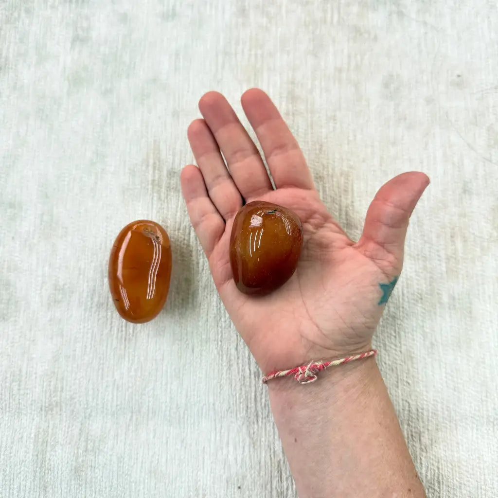 Cornalina / Carnelian Small Therapy Stones - Pack of 2