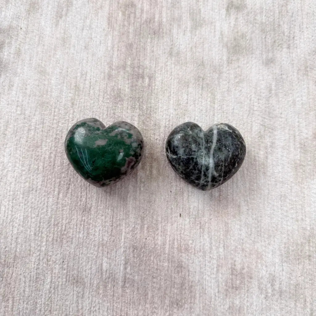 Jade Thick Heart Therapy Stones - Pack de 2