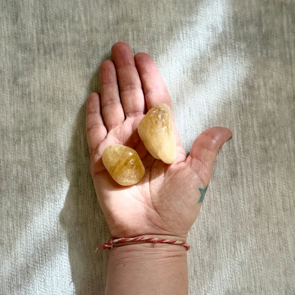 Citrino / Citrine Small Therapy Stones - Pack of 2