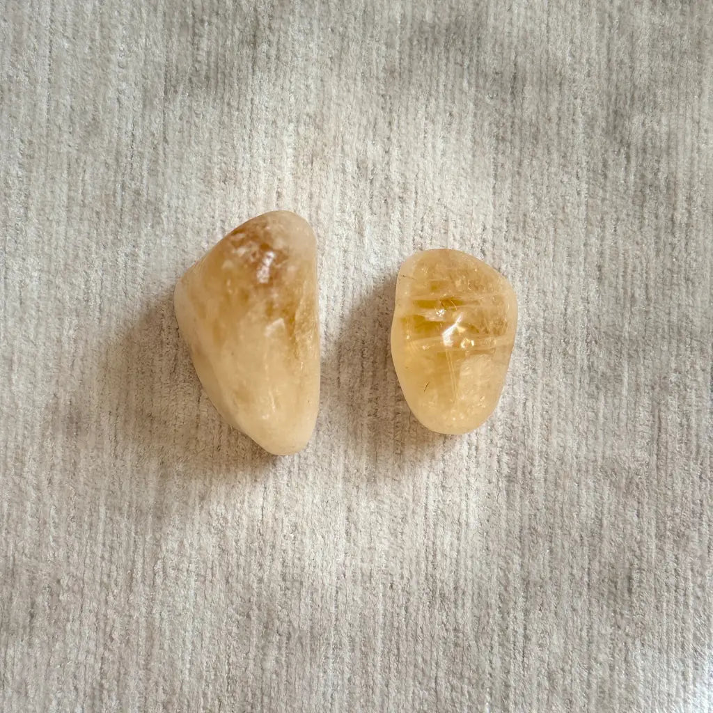 Citrino / Citrine Small Therapy Stones - Pack of 2