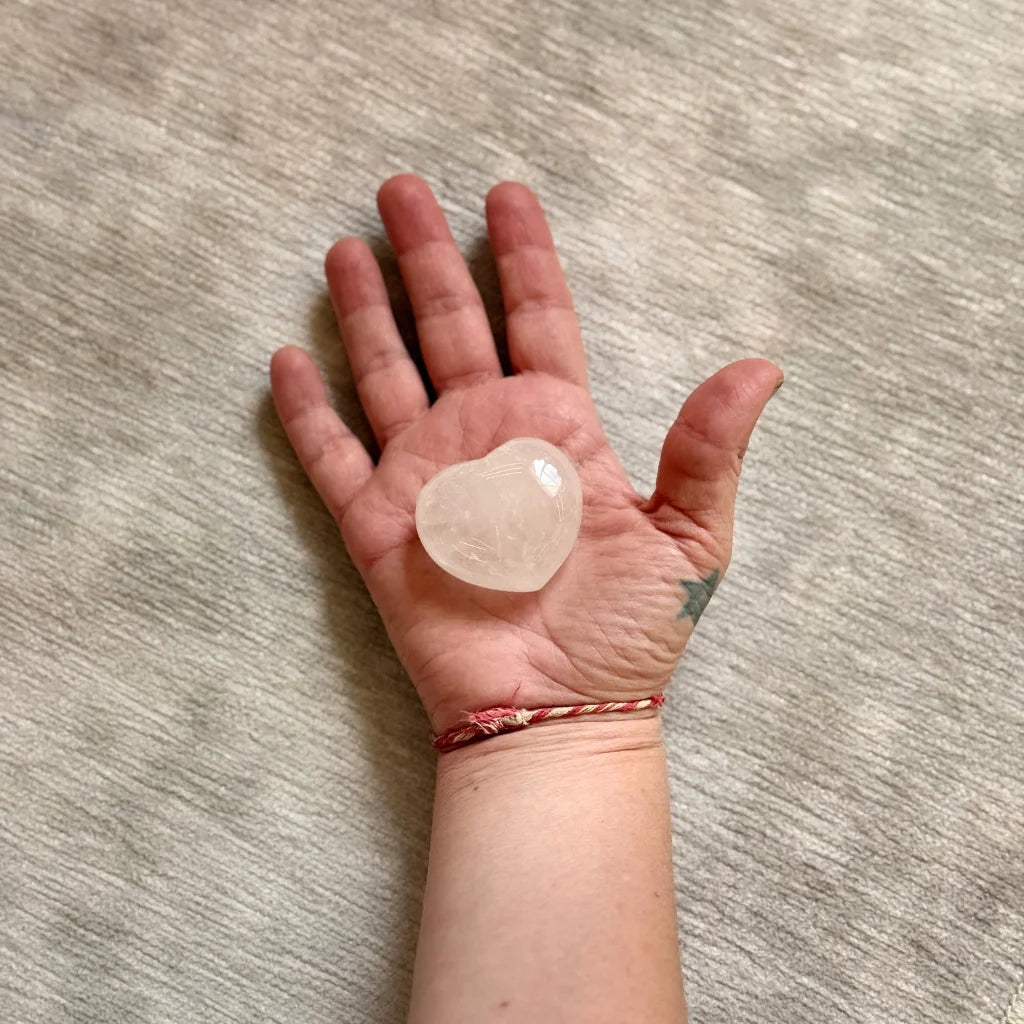 Cuarzo Transparente / Clear Quartz Heart Therapy Stones - Pack of 2