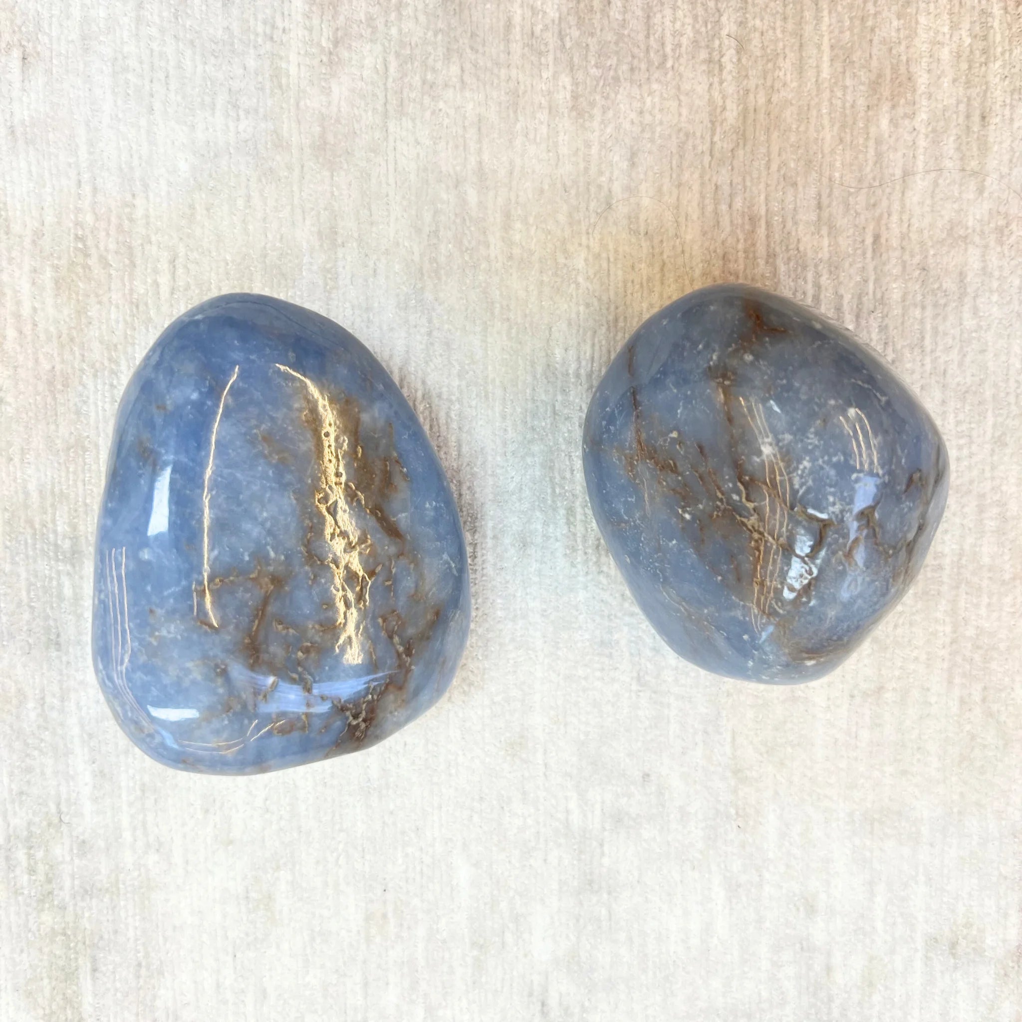 Angelita / Angelite Large Therapy Stones - Pack of 2