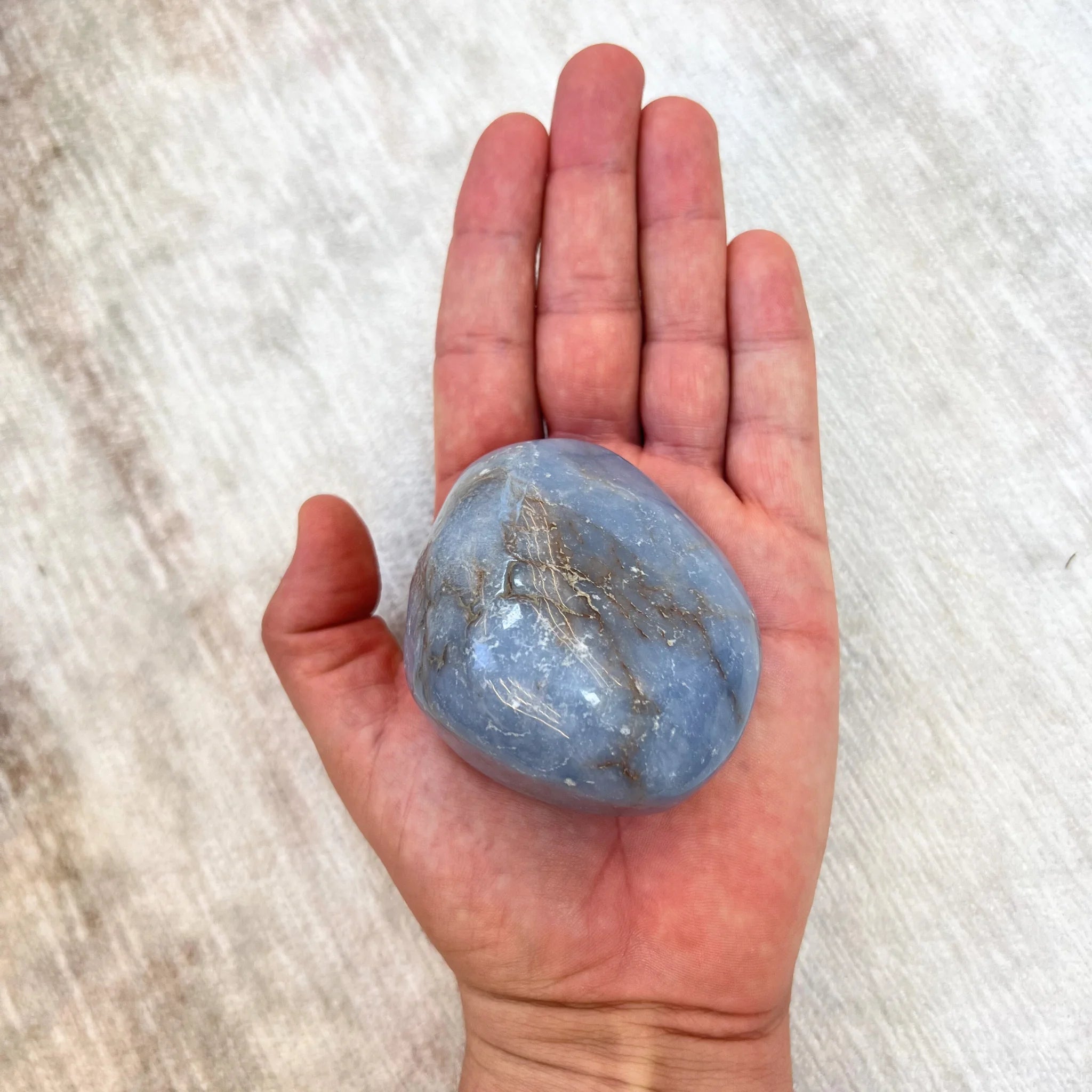 Angelita / Angelite Large Therapy Stones - Pack of 2