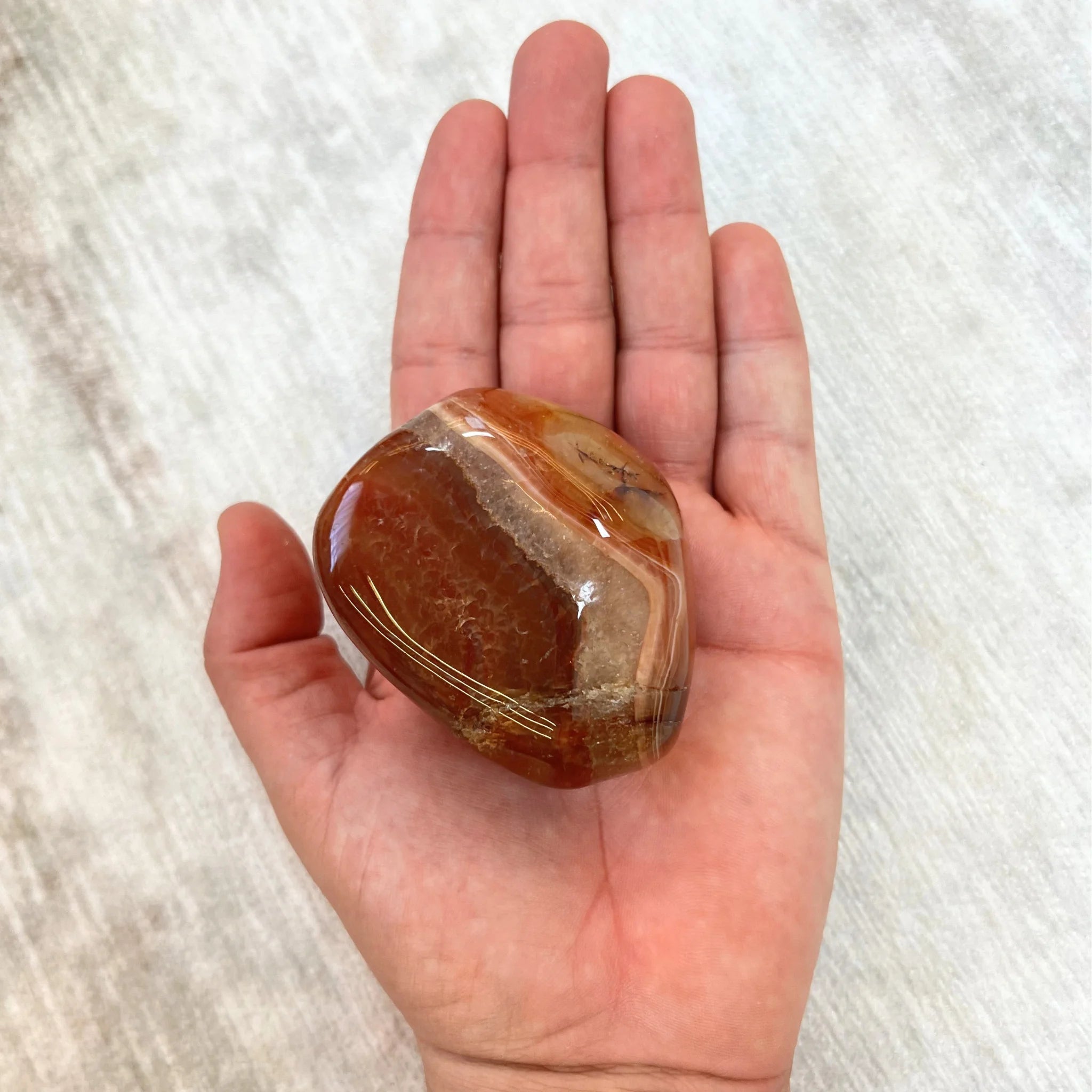 Cornalina / Carnelian Large Therapy Stones - Pack of 2