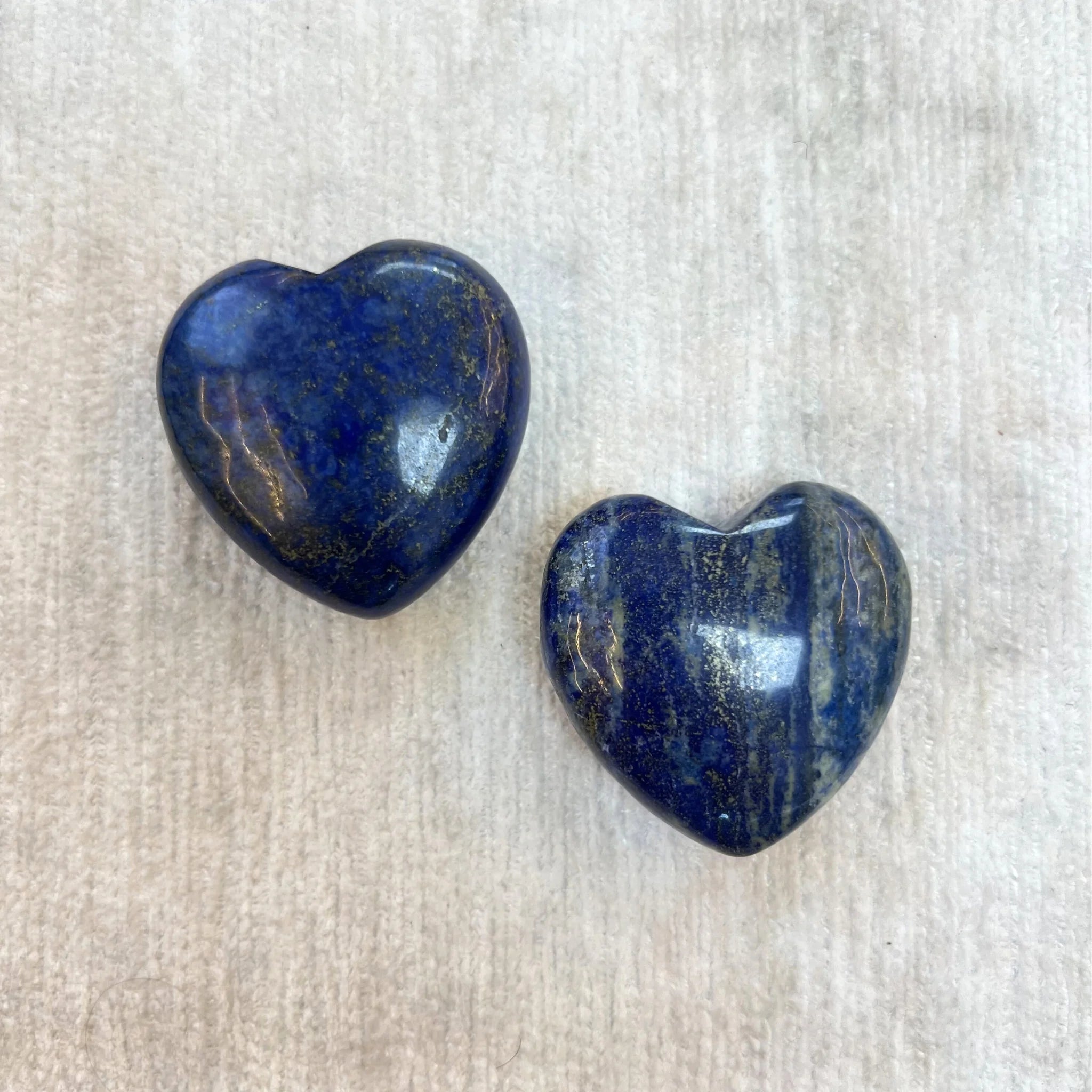 Lapis Lazuli Heart Therapy Stones - Pack of 2