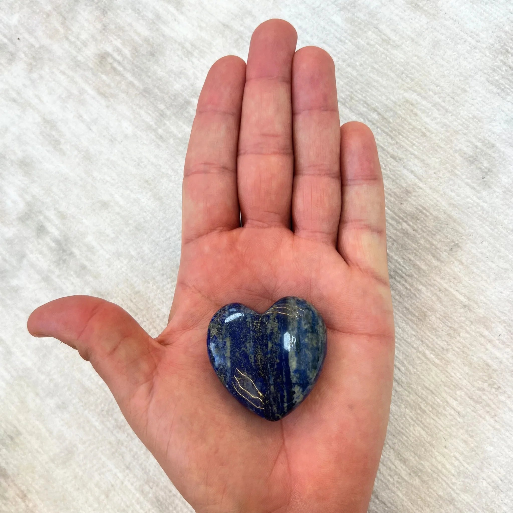 Lapis Lazuli Heart Therapy Stones - Pack of 2