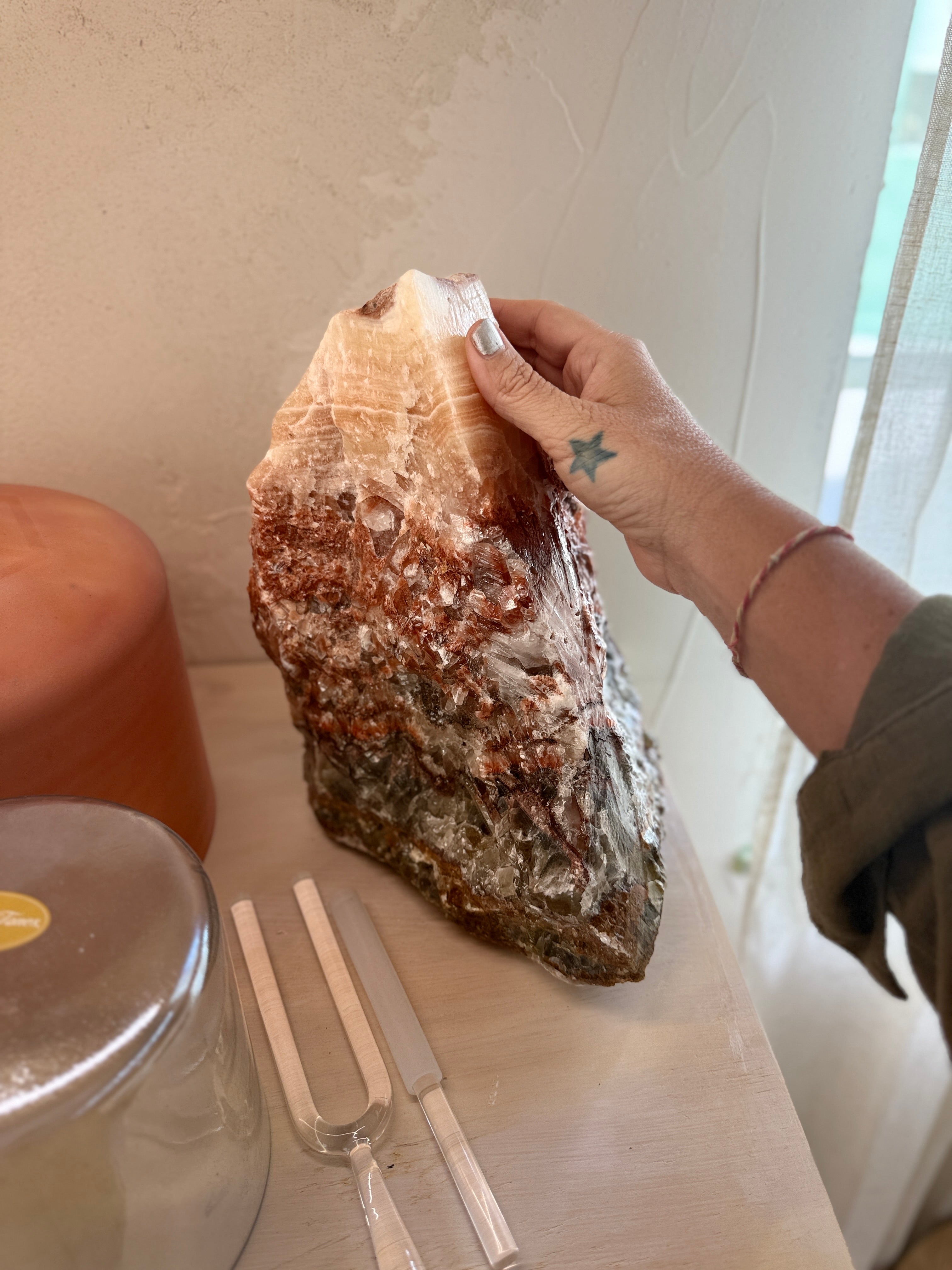 Magnificent Self-standing Extra Large Rainbow Calcite Crystal