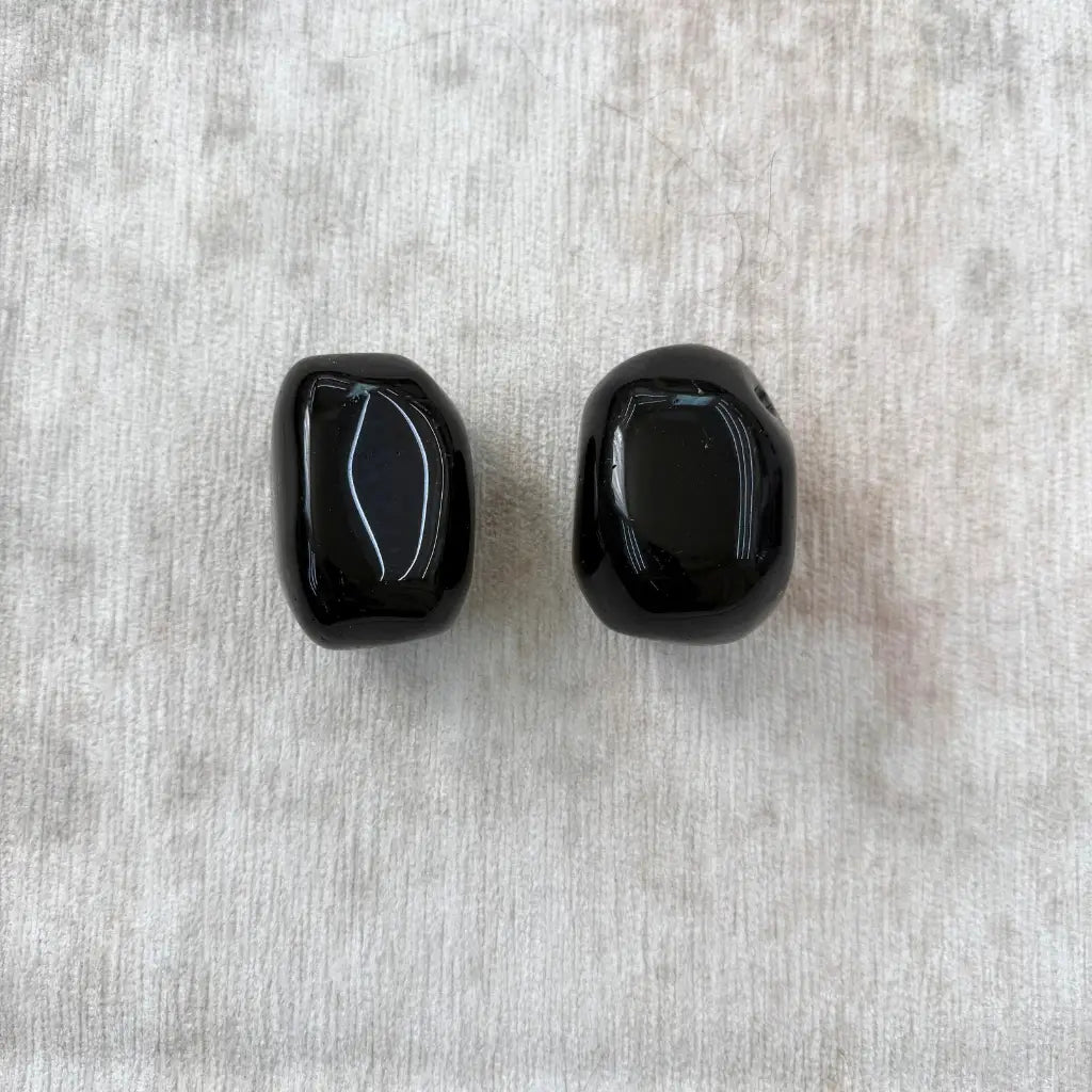 Obsidiana / Obsidian Large Therapy Stones - Pack of 2