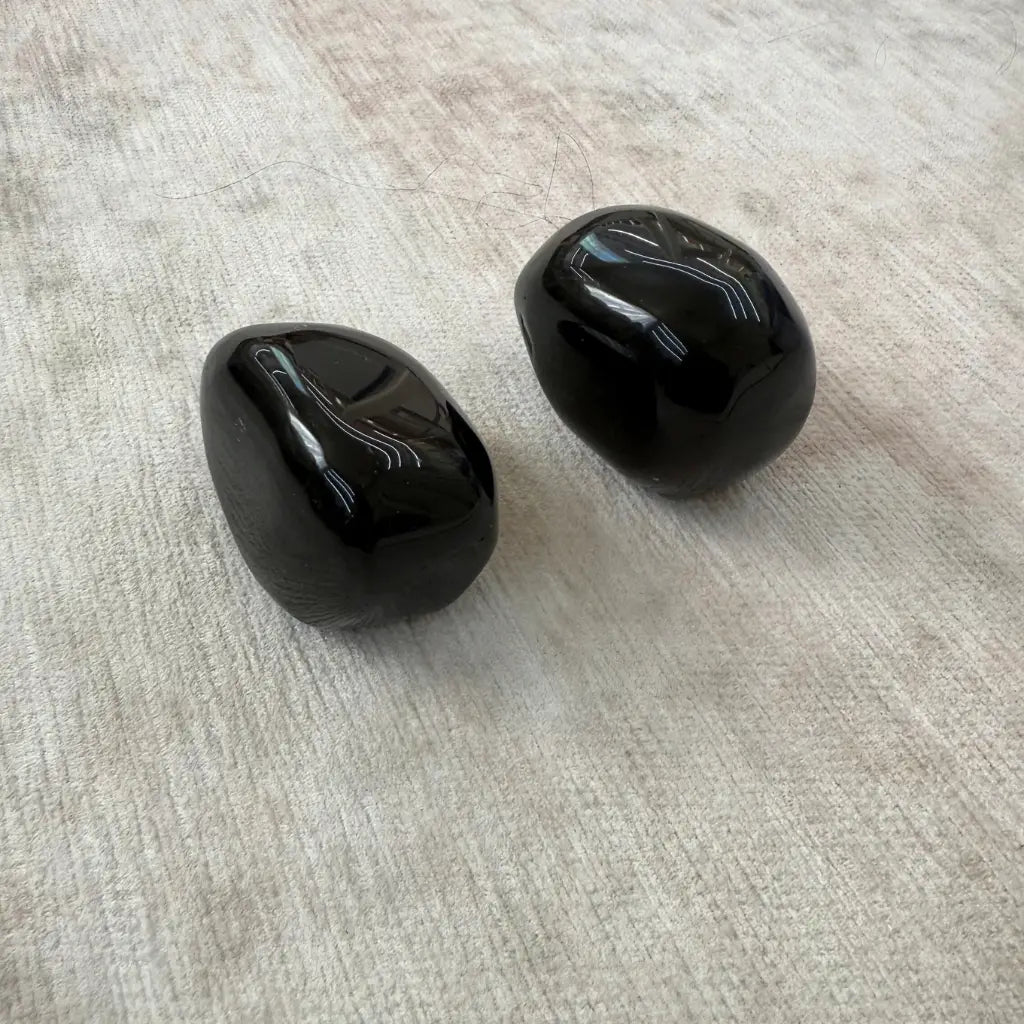 Obsidiana / Obsidian Large Therapy Stones - Pack of 2