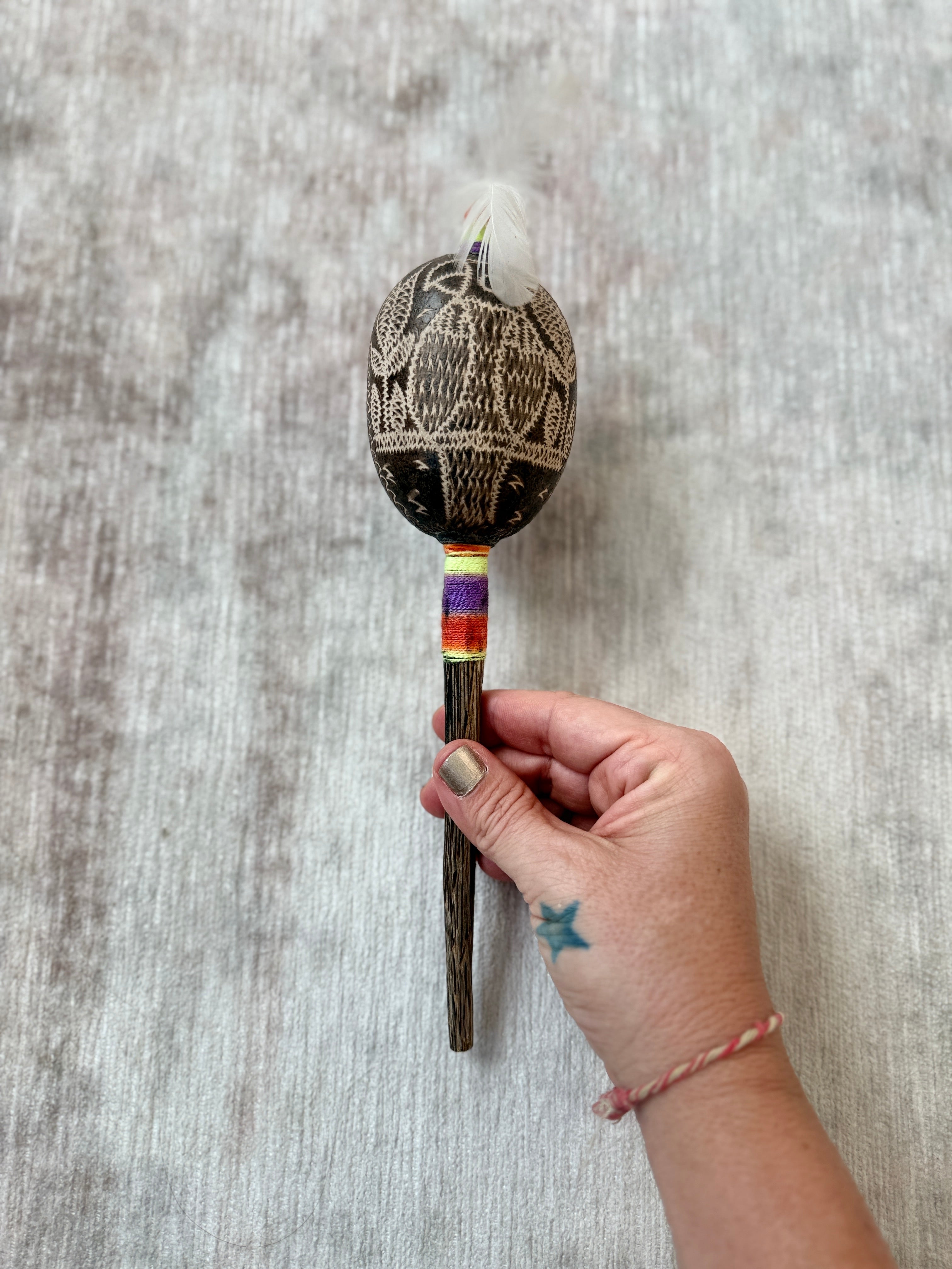 Peruvian Amazon Gourd Rattle