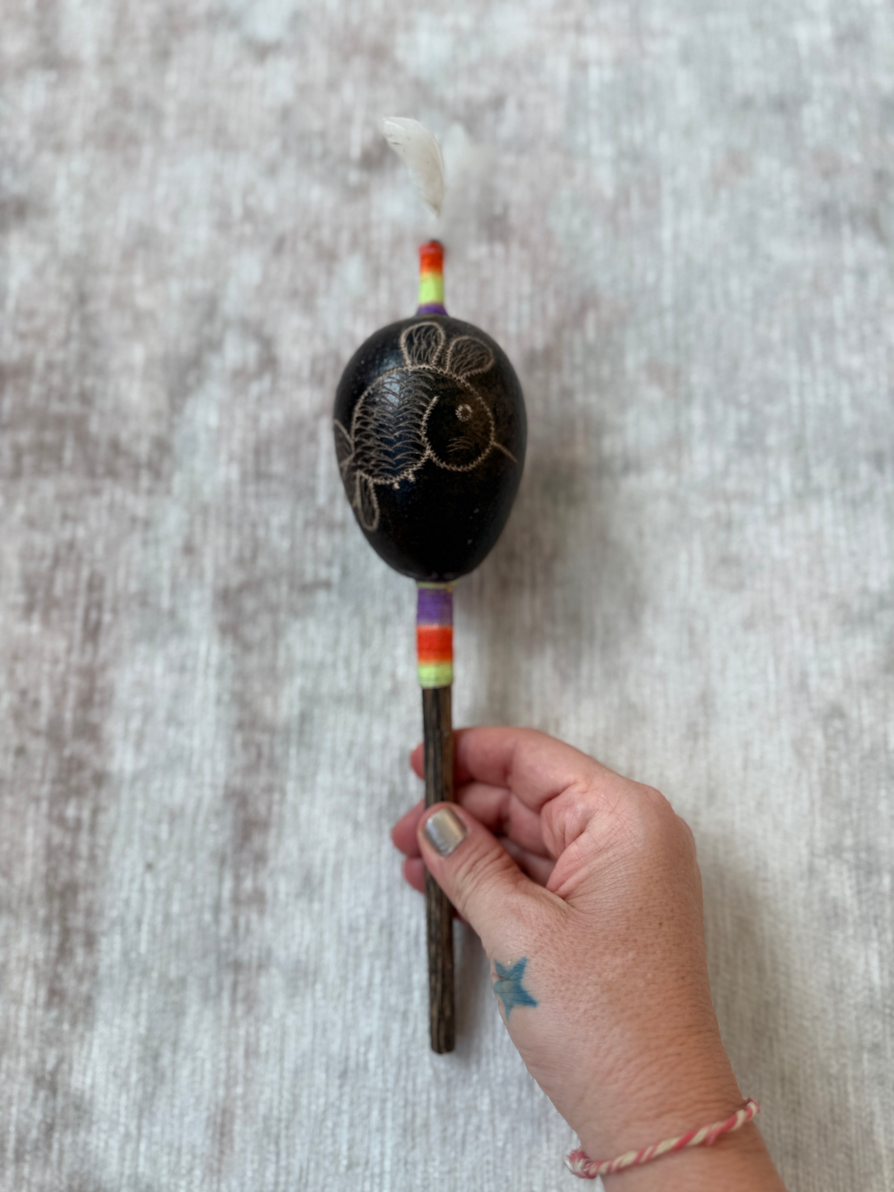 Peruvian Amazon Gourd Rattle