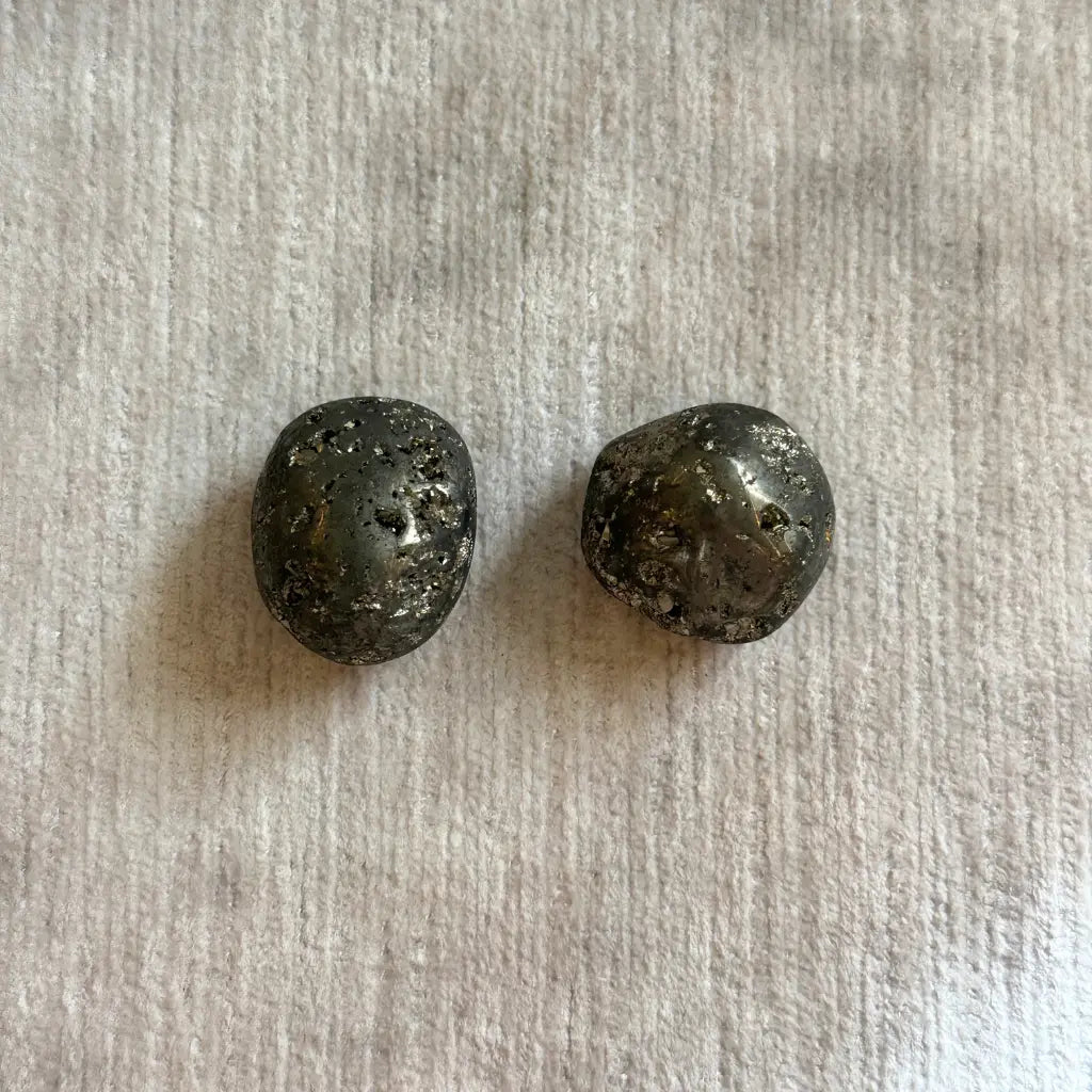 Pirita / Pyrite Small Therapy Stones - Pack of 2