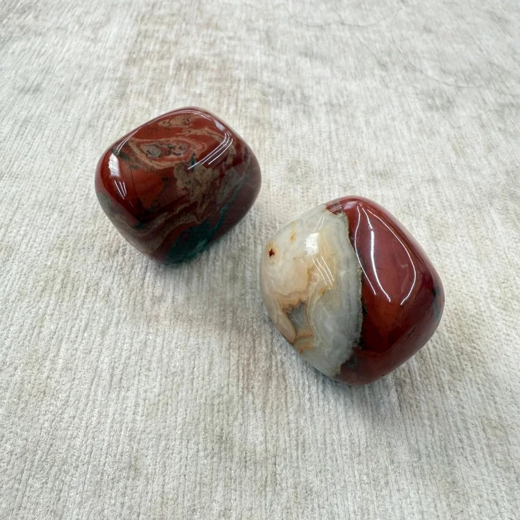 Jaspe Rojo / Red Jasper Large Therapy Stones - Pack of 2