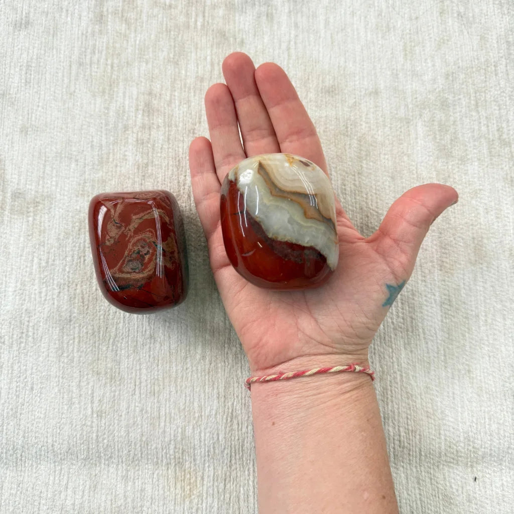 Jaspe Rojo / Red Jasper Large Therapy Stones - Pack of 2
