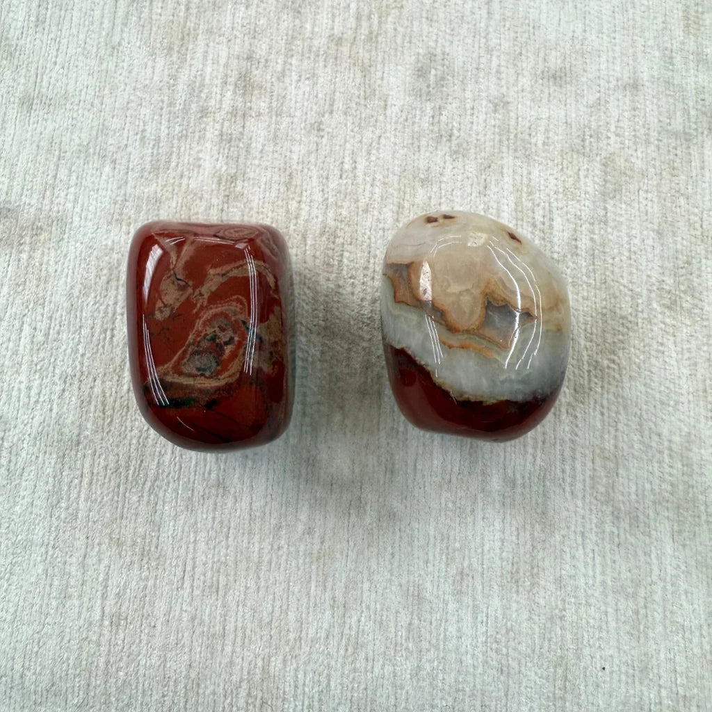 Jaspe Rojo / Red Jasper Large Therapy Stones - Pack of 2